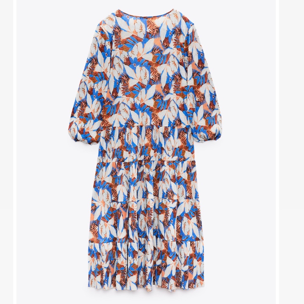 Zara floral print midi dress